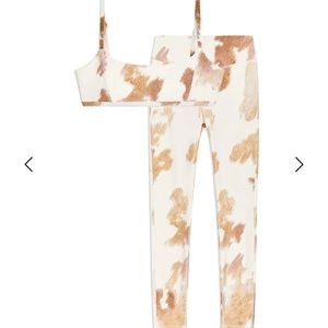 V-SHAPE COWHIDE LEGGINGS AND MATCHING CAMI BRA TOP